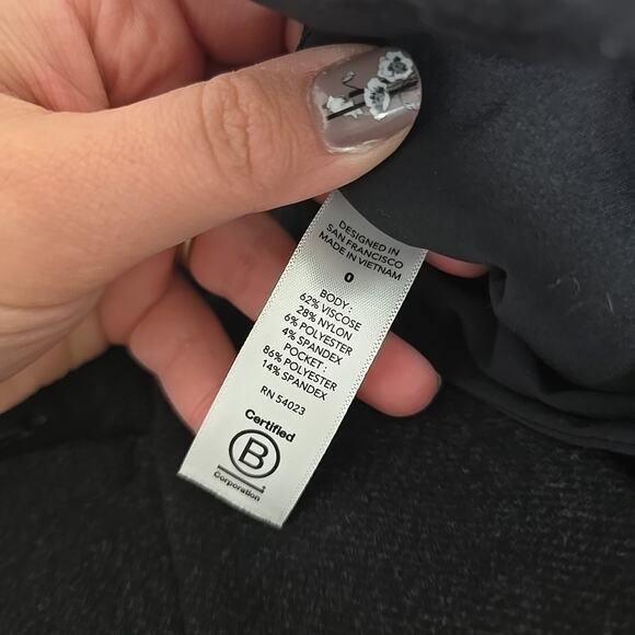 Athleta Venice Heathered Cargo Wide Leg‎ Trousers Womens Size 0 Black Gray Pants - Picture 4 of 10